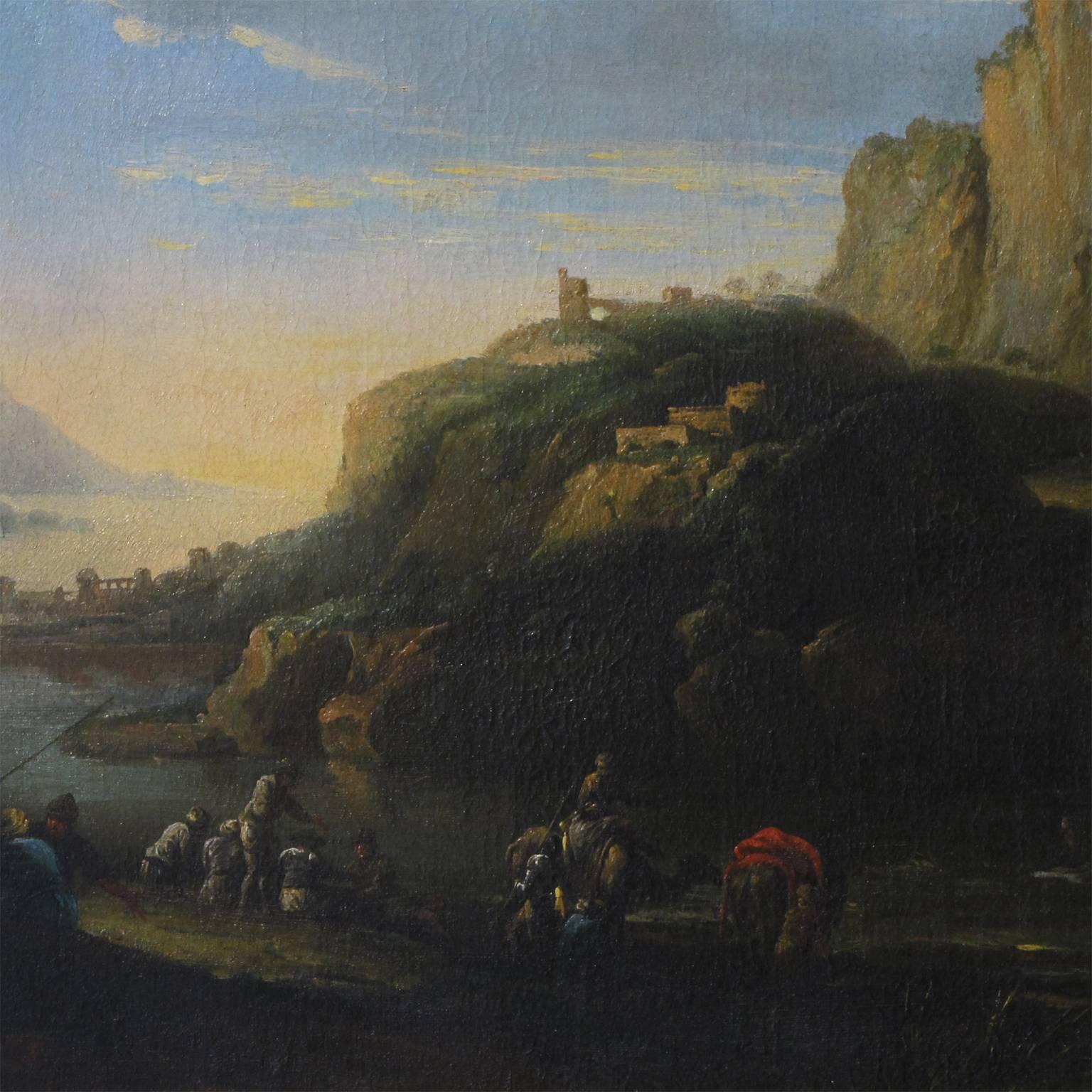 17th Century Oil on Canvas Landscape Painting by Jacob De Heusch 1