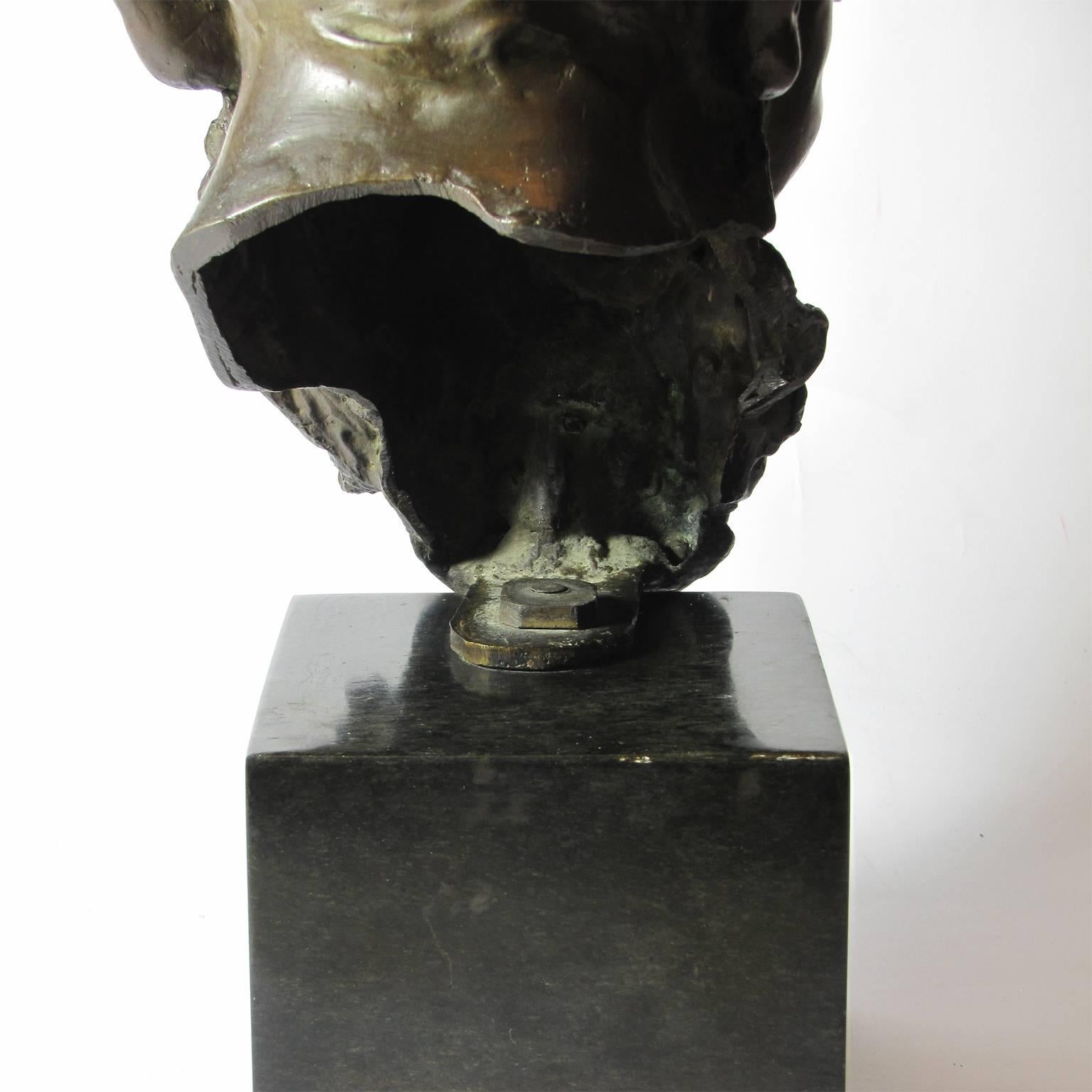 Italian Late 19th Century Bronze Head of Faun by Vincenzo Gemito 6