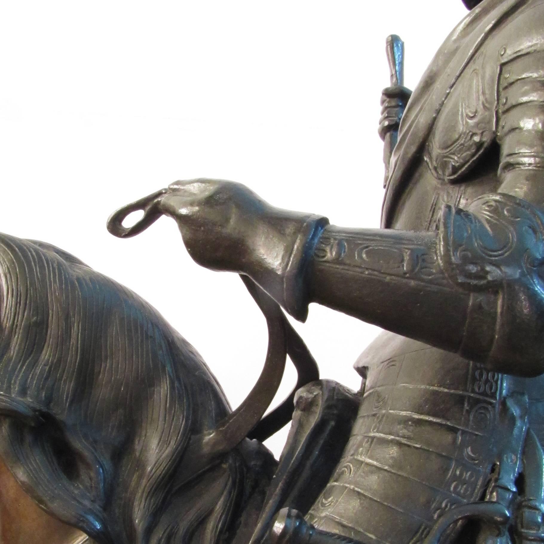 British 19th Century Equestrian Statue Depicting Philip II of Spain in Bronze In Good Condition In Firenze, IT