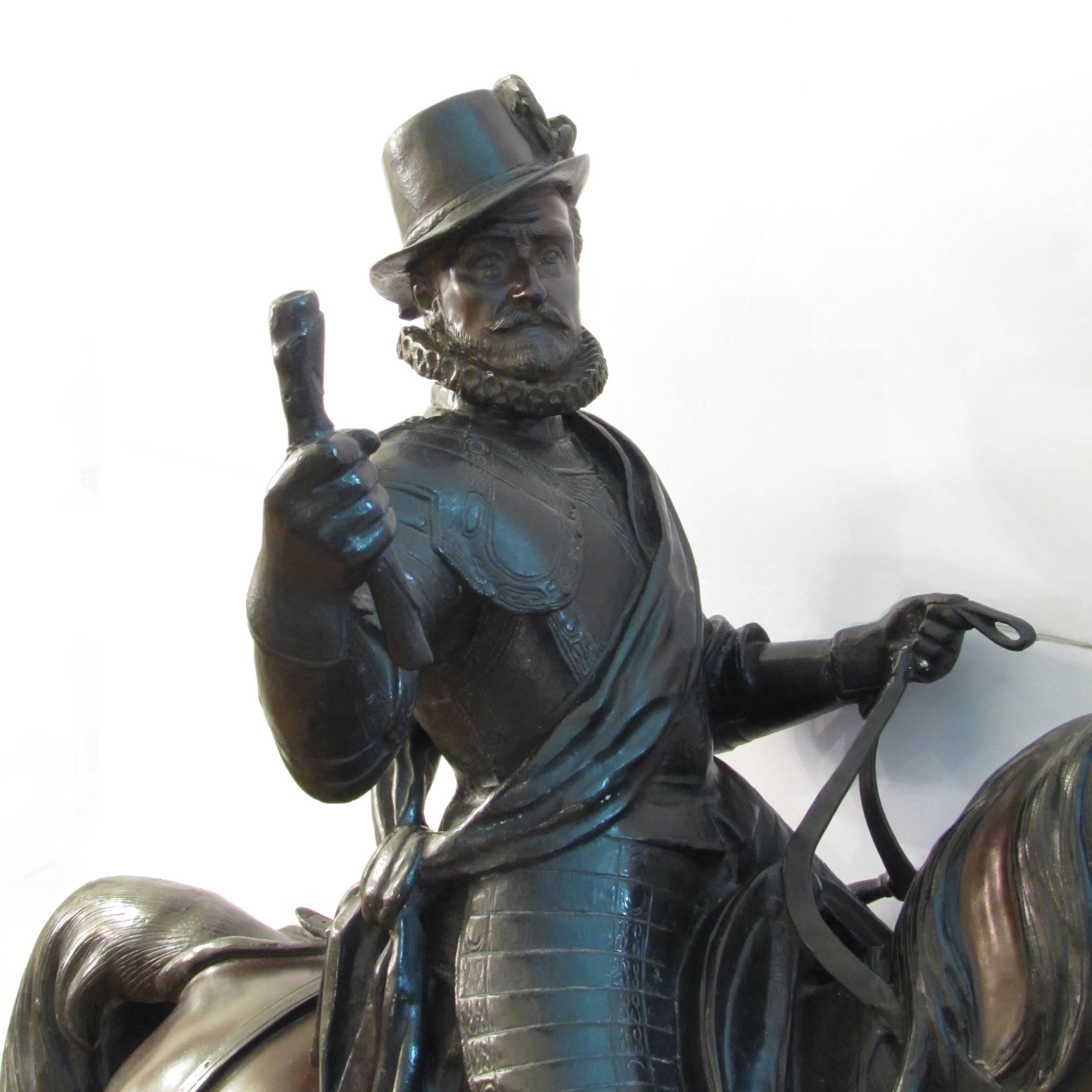 British 19th Century Equestrian Statue Depicting Philip II of Spain in Bronze 4
