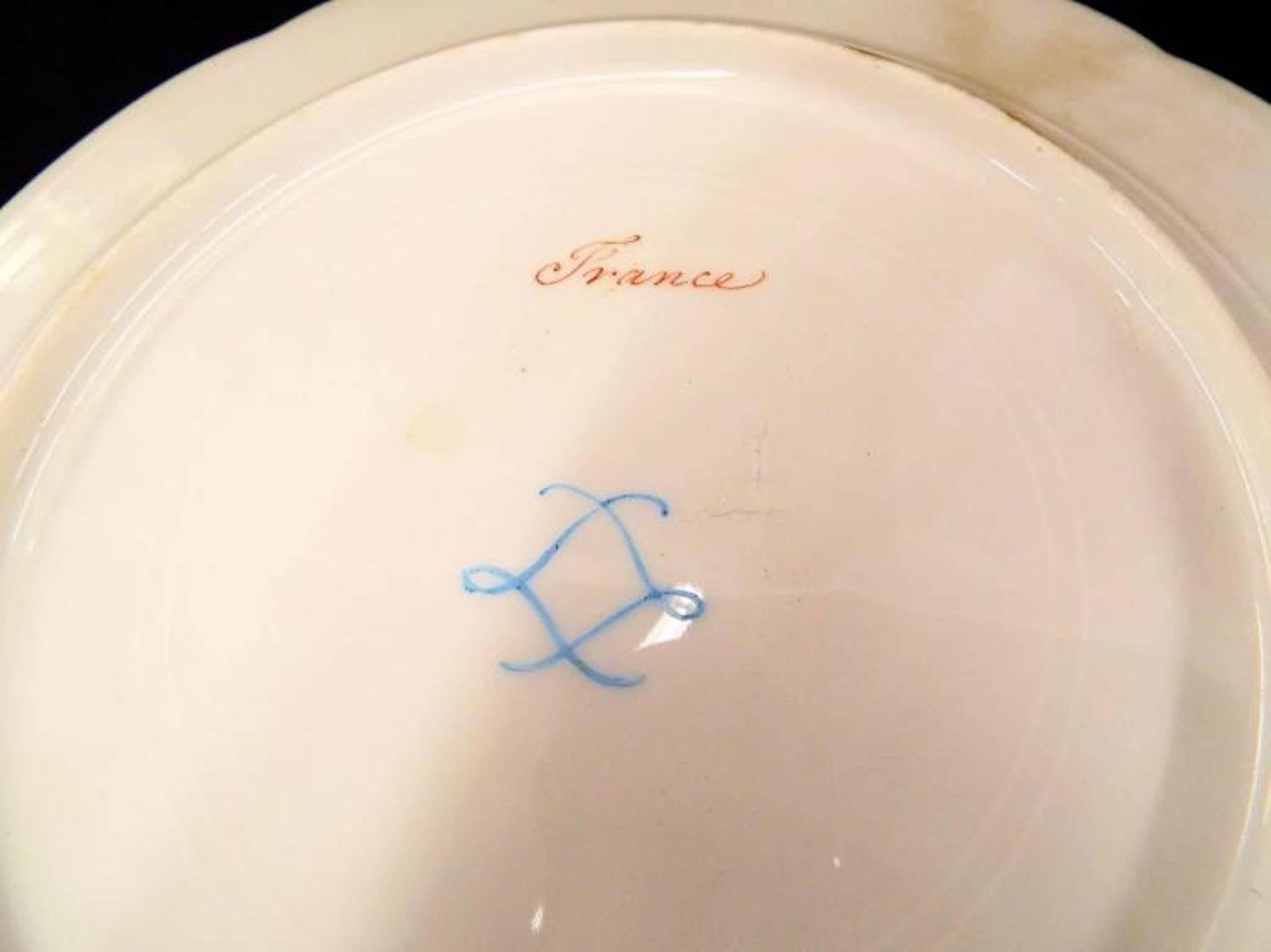 Late 19th Century Pair of Sevres Plates, Signed 3