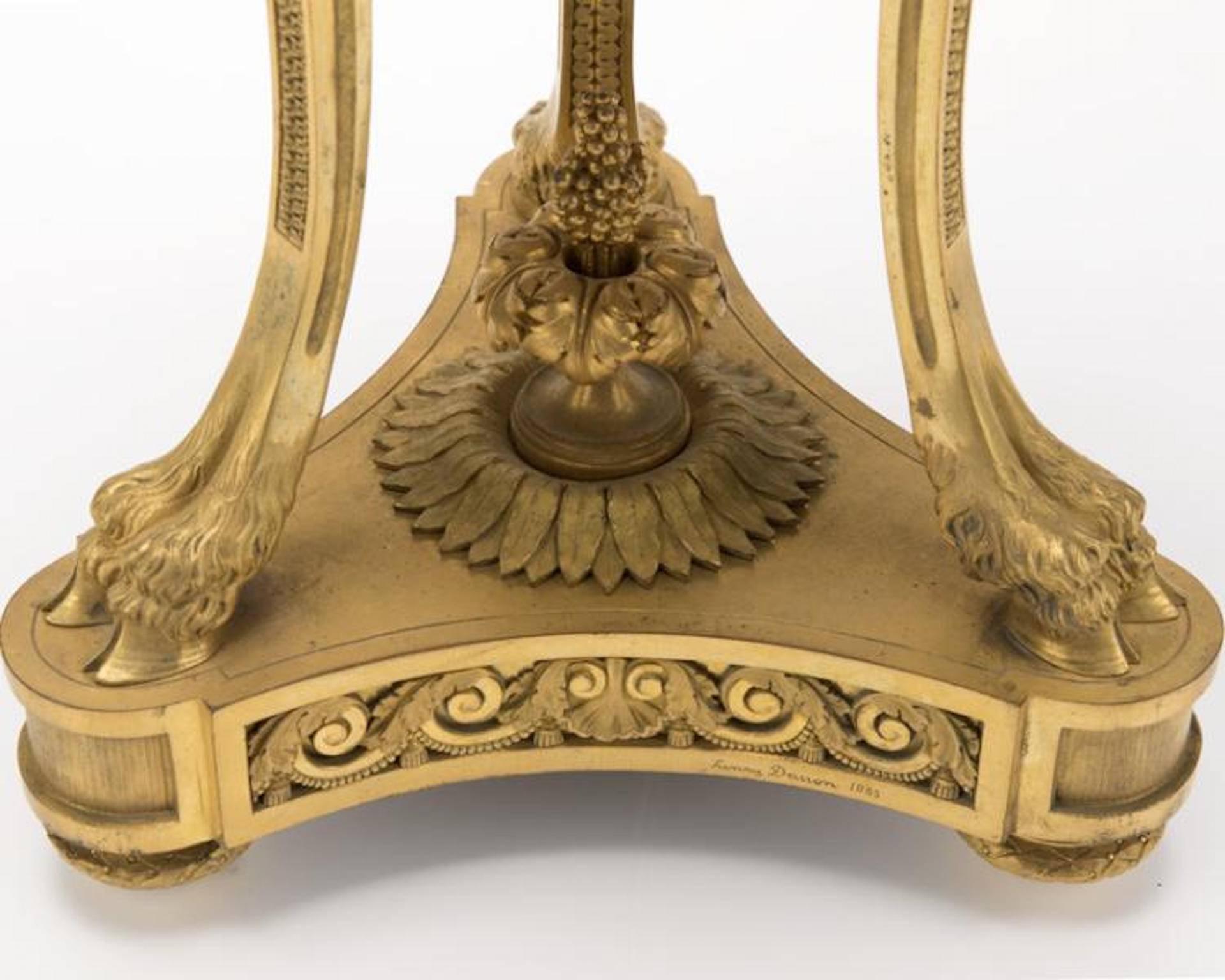 Gilt Louis XVI-Style Candelabrum, Henri Dasson For Sale