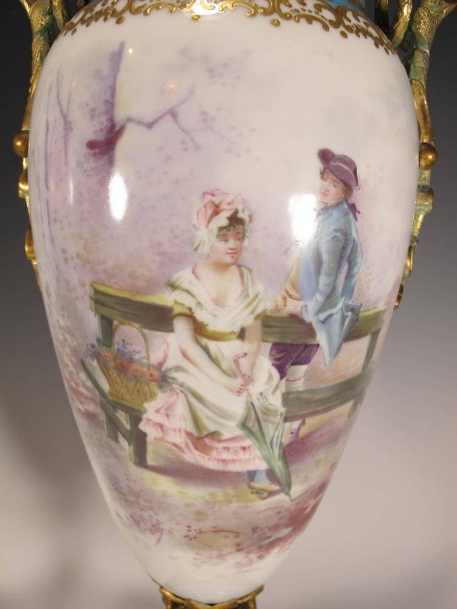 antique porcelain urns
