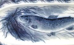 Cauldon Flow Blue Fish Platter