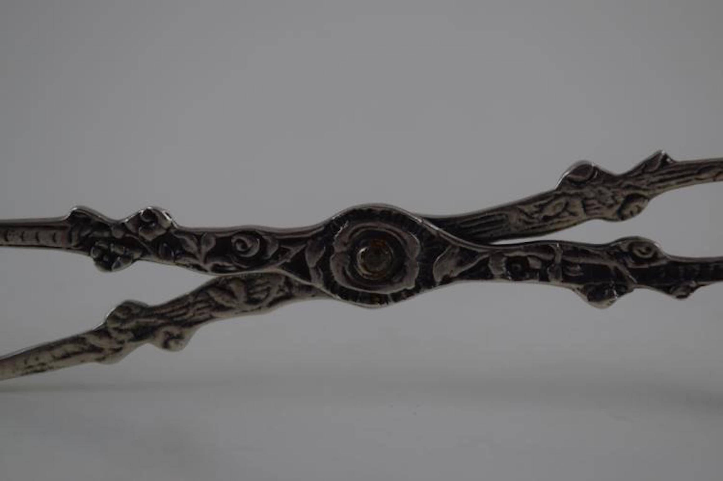 silver serving tongs