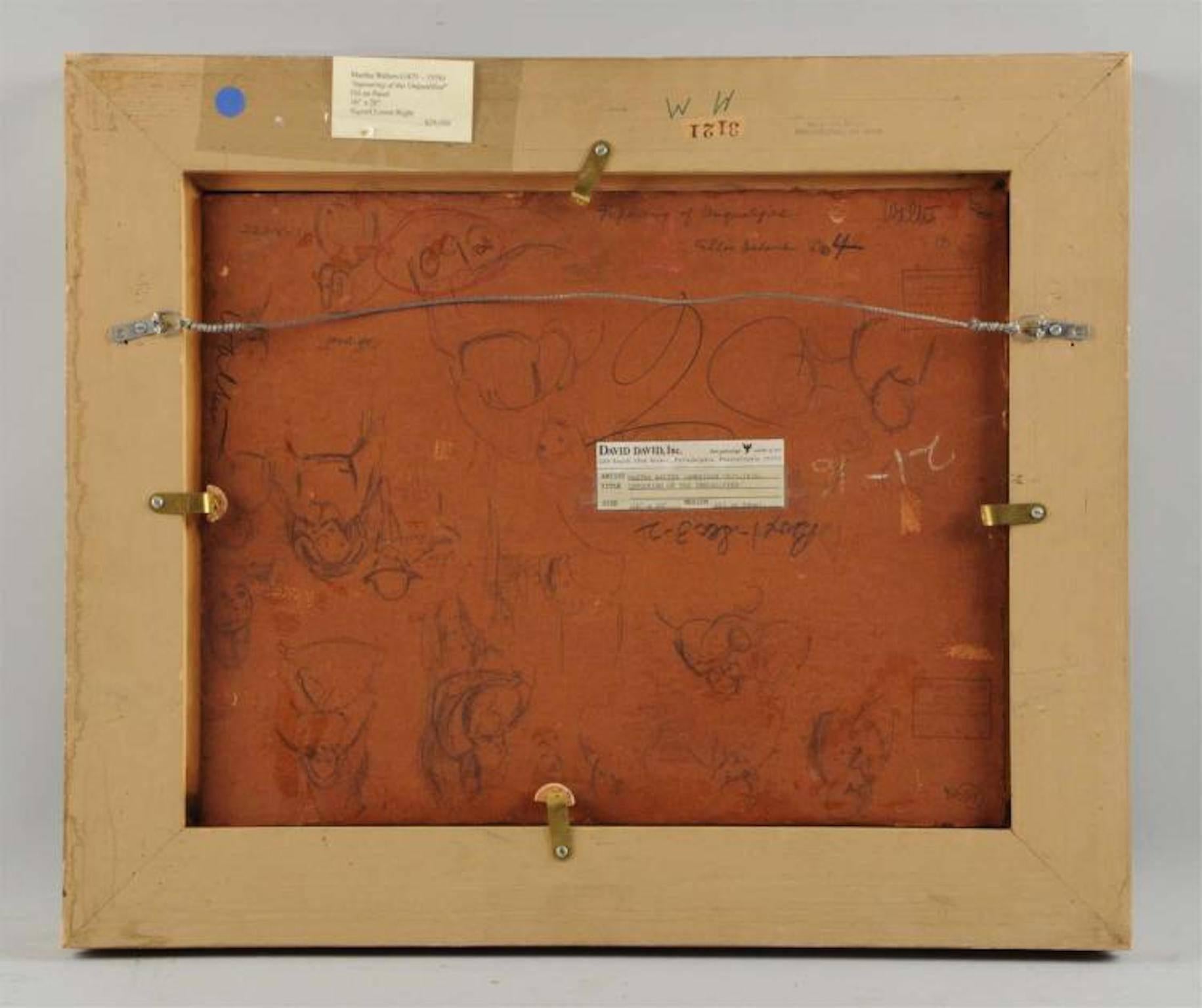 North American Martha Walter '1875-1976' Ellis Island Oil on Panel, Signed