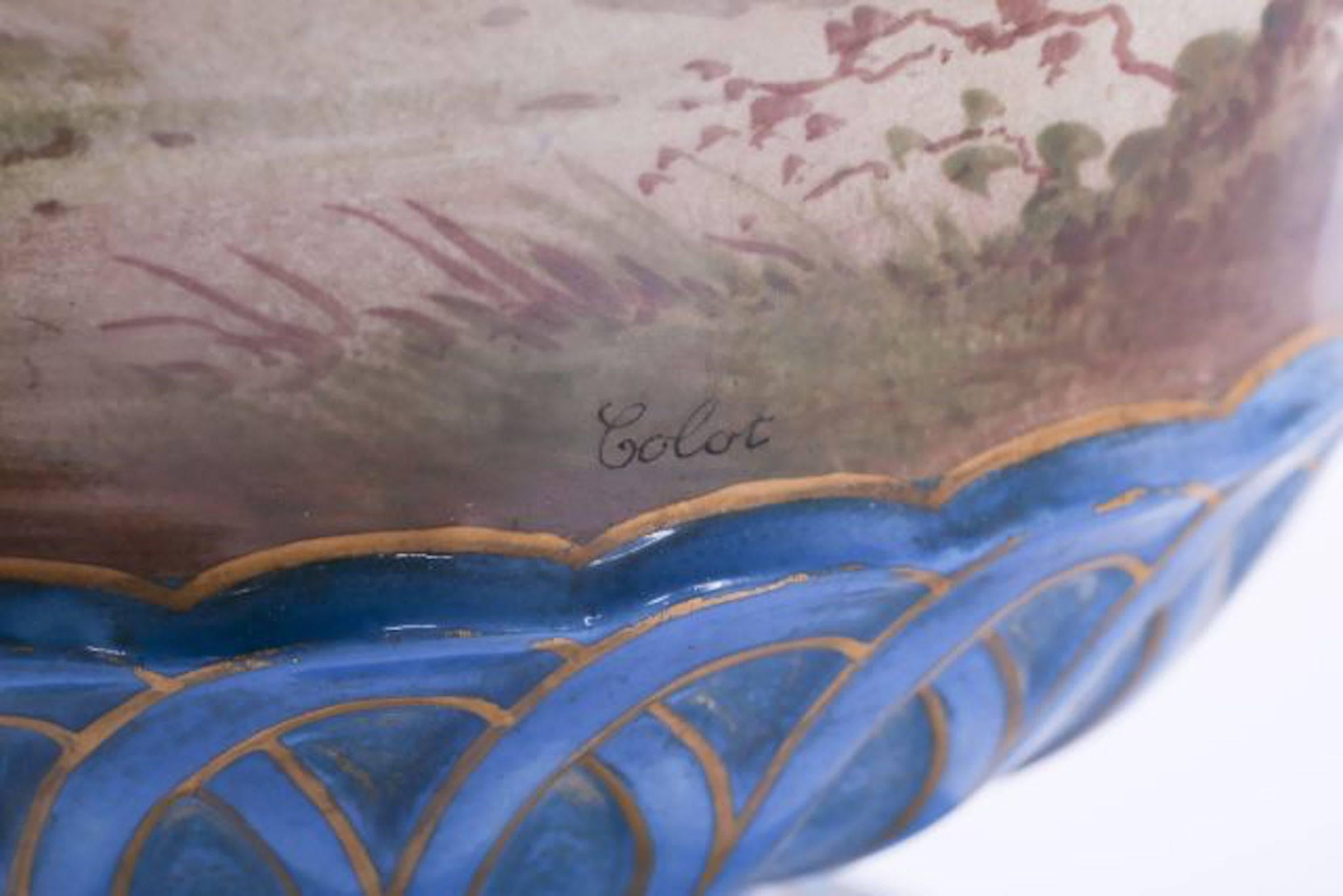 19th Century Large Sevres Porcelain Vase In Good Condition For Sale In Washington Crossing, PA