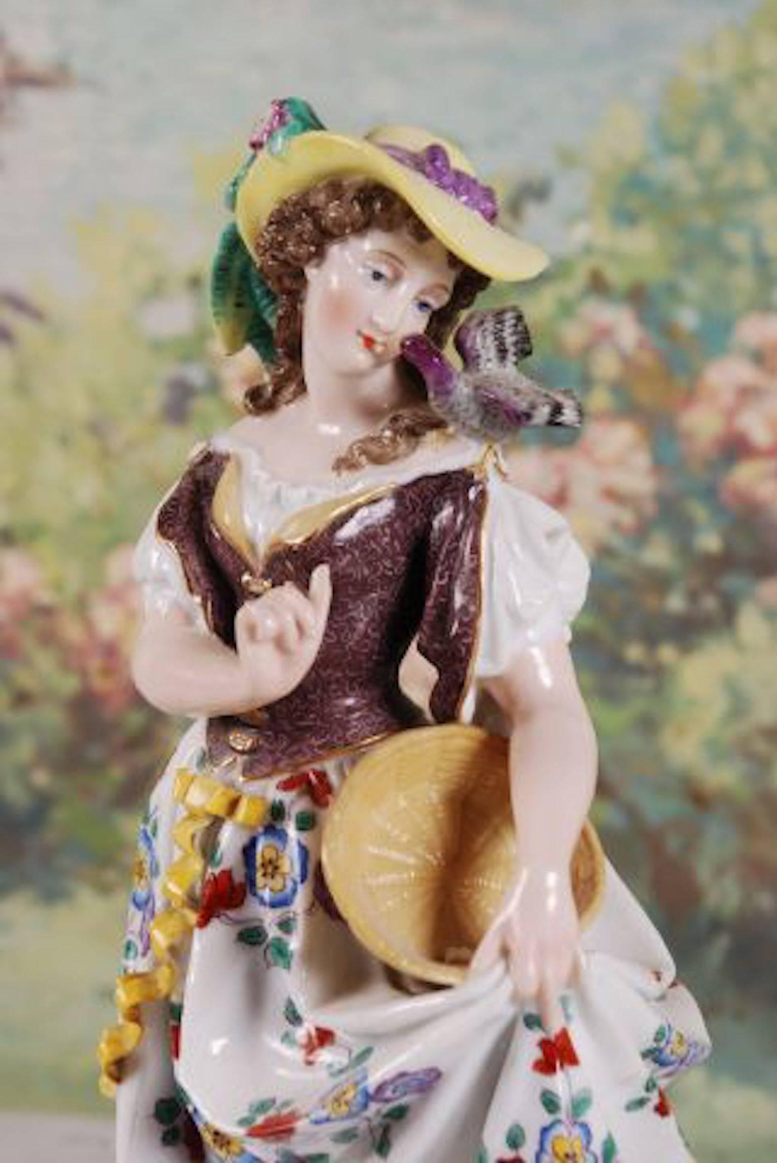 Pair of 19th Century German Porcelain Figures For Sale 1