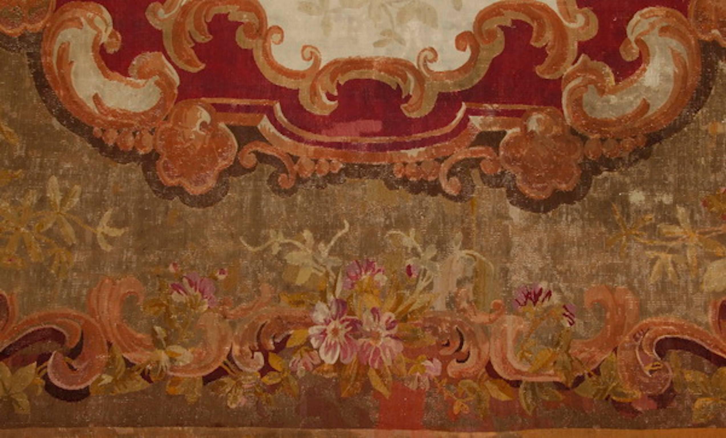 19th Century French Hand Knotted Wool Carpet 2