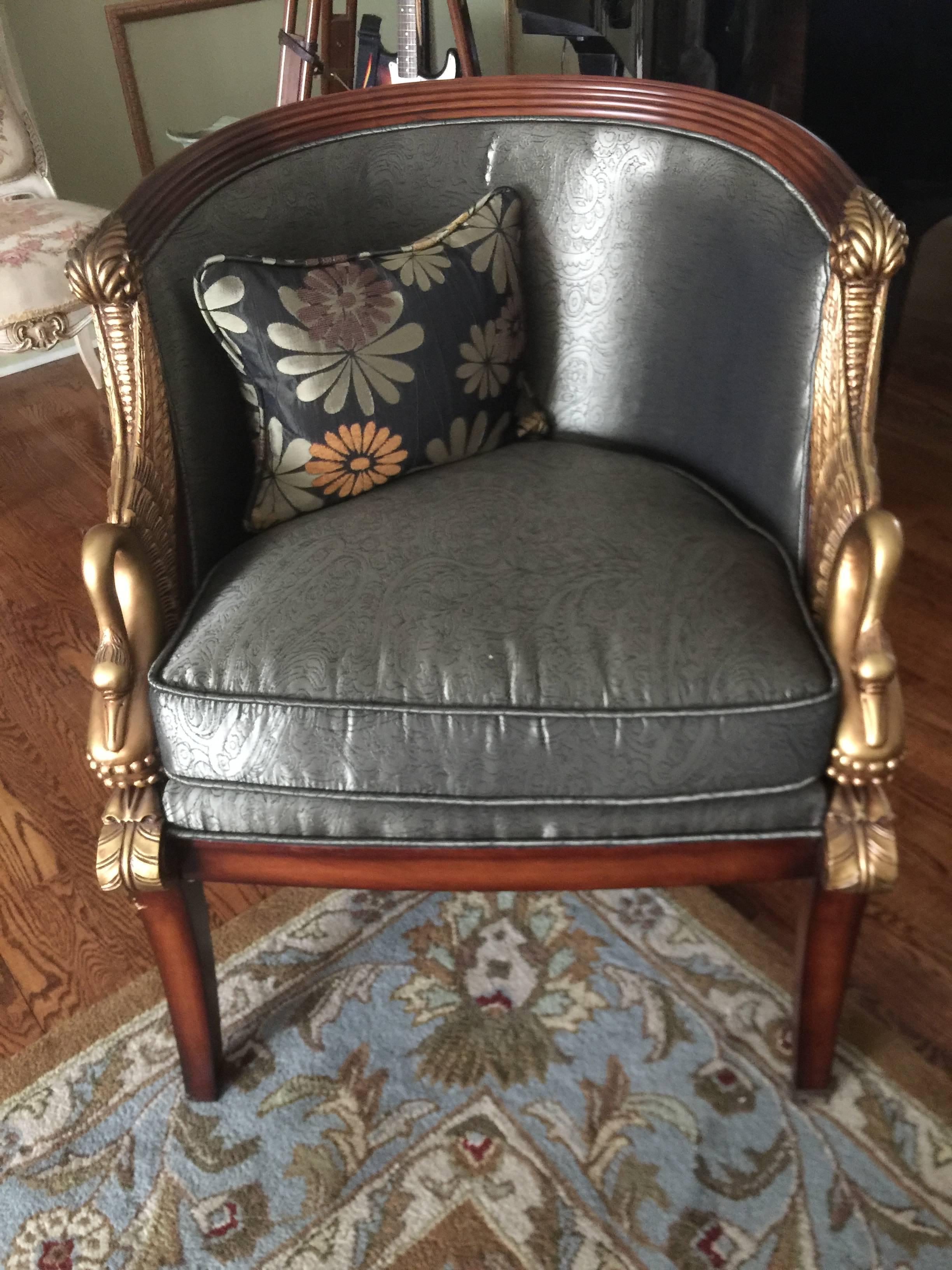 French Pair of Beautiful Empire Style Chairs with Great Detail