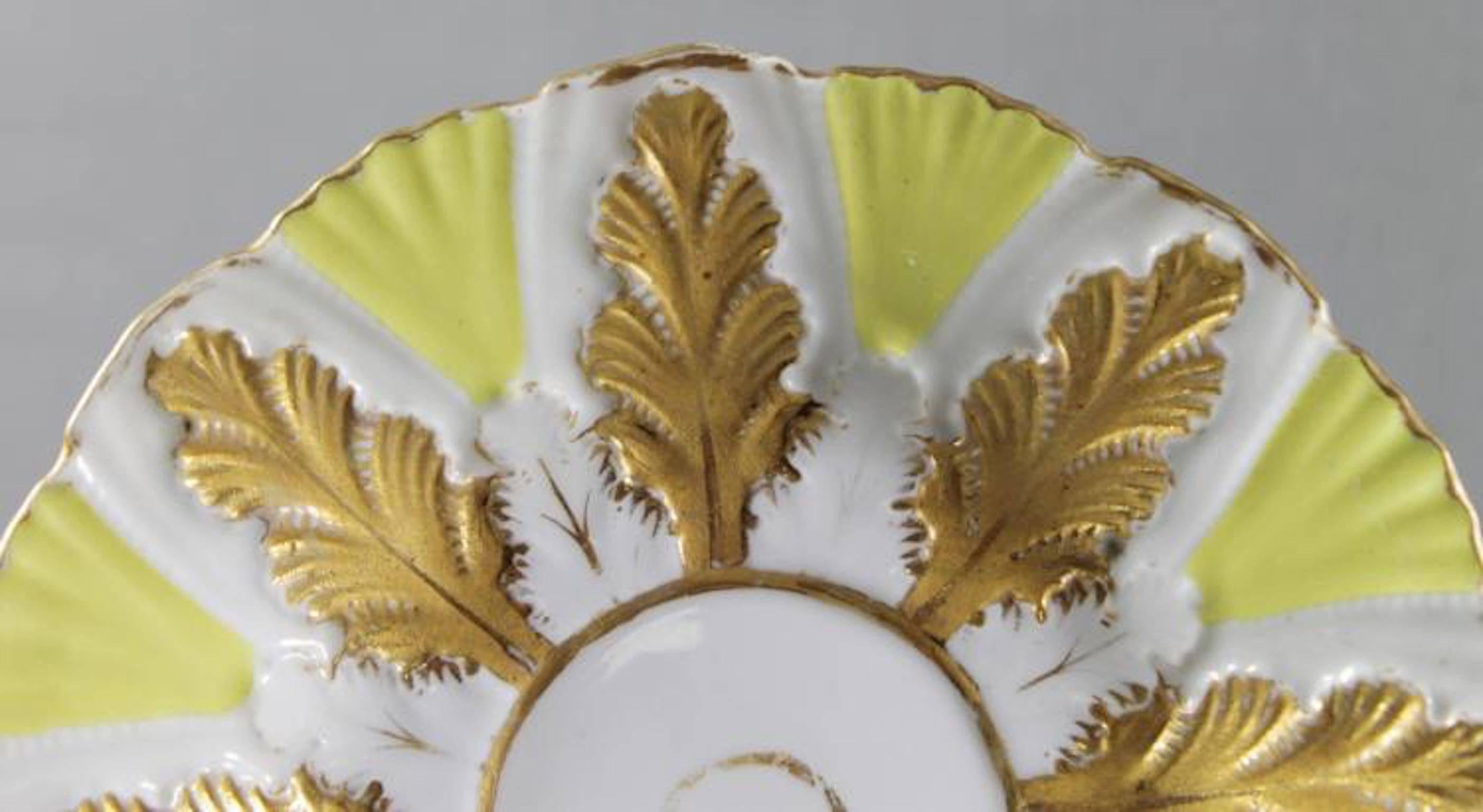 Porcelain 19th Century German Meissen Cup and Saucer Gold Gilt For Sale