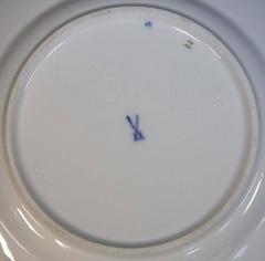 19th Century German Meissen Three-Piece Dessert Set Gold Gilt