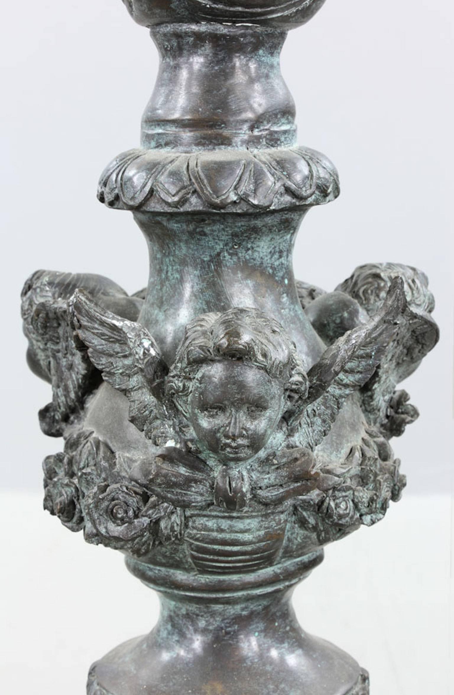 Pair of 19th Century Renaissance Revival Bronze Torchieres For Sale 2