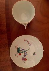 19th Century German Vintage Meissen Demitasse Cup and Saucer