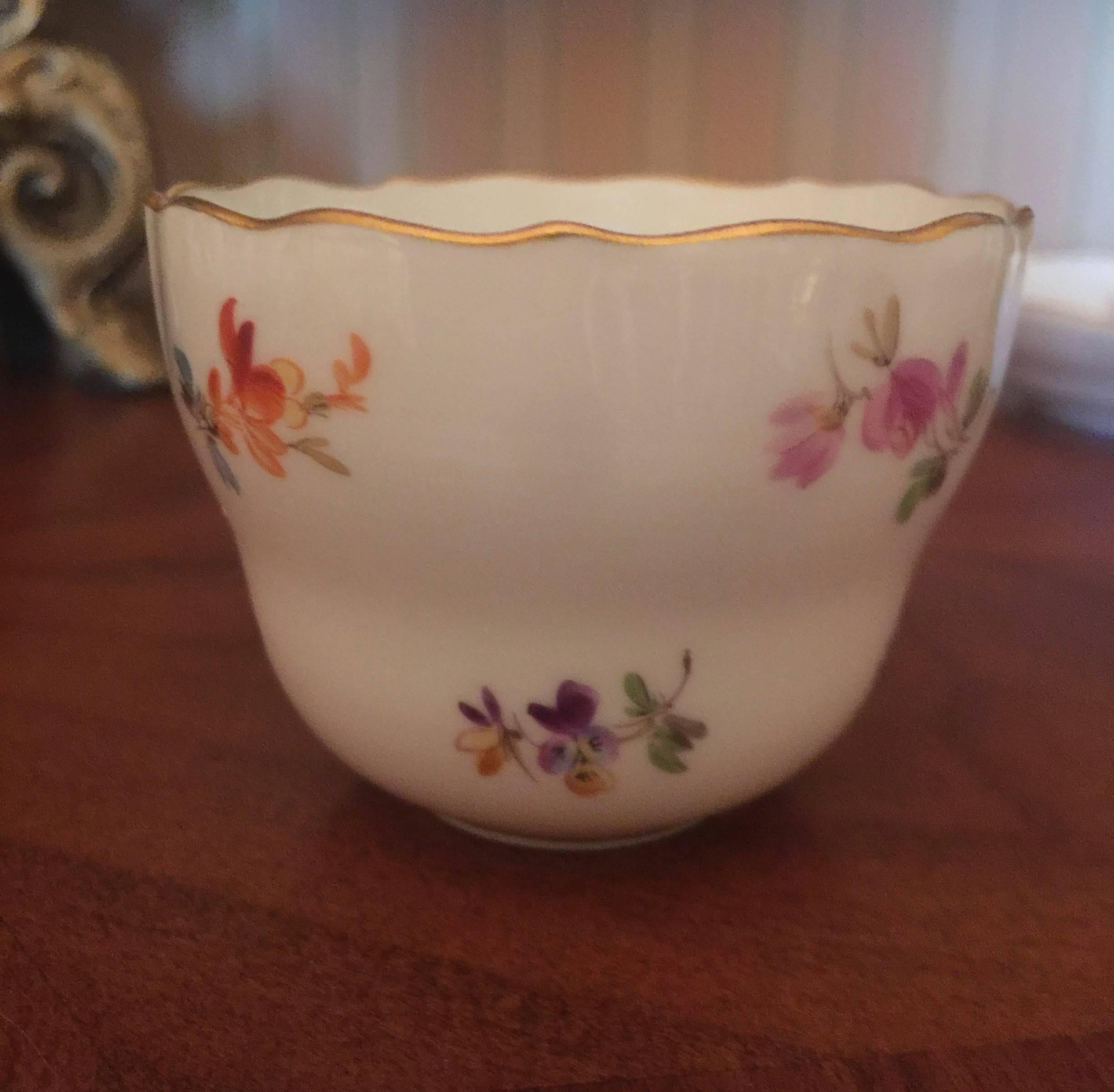 19th Century Vintage German Meissen Demitasse Cup and Saucer 1