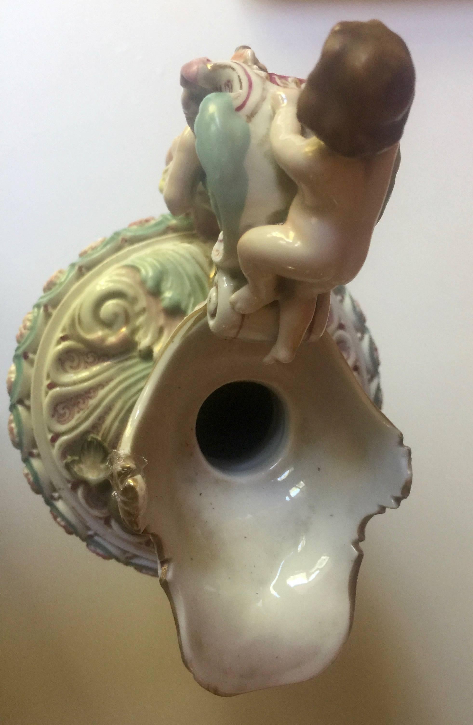 20th Century Antique Porcelain Ewer 2