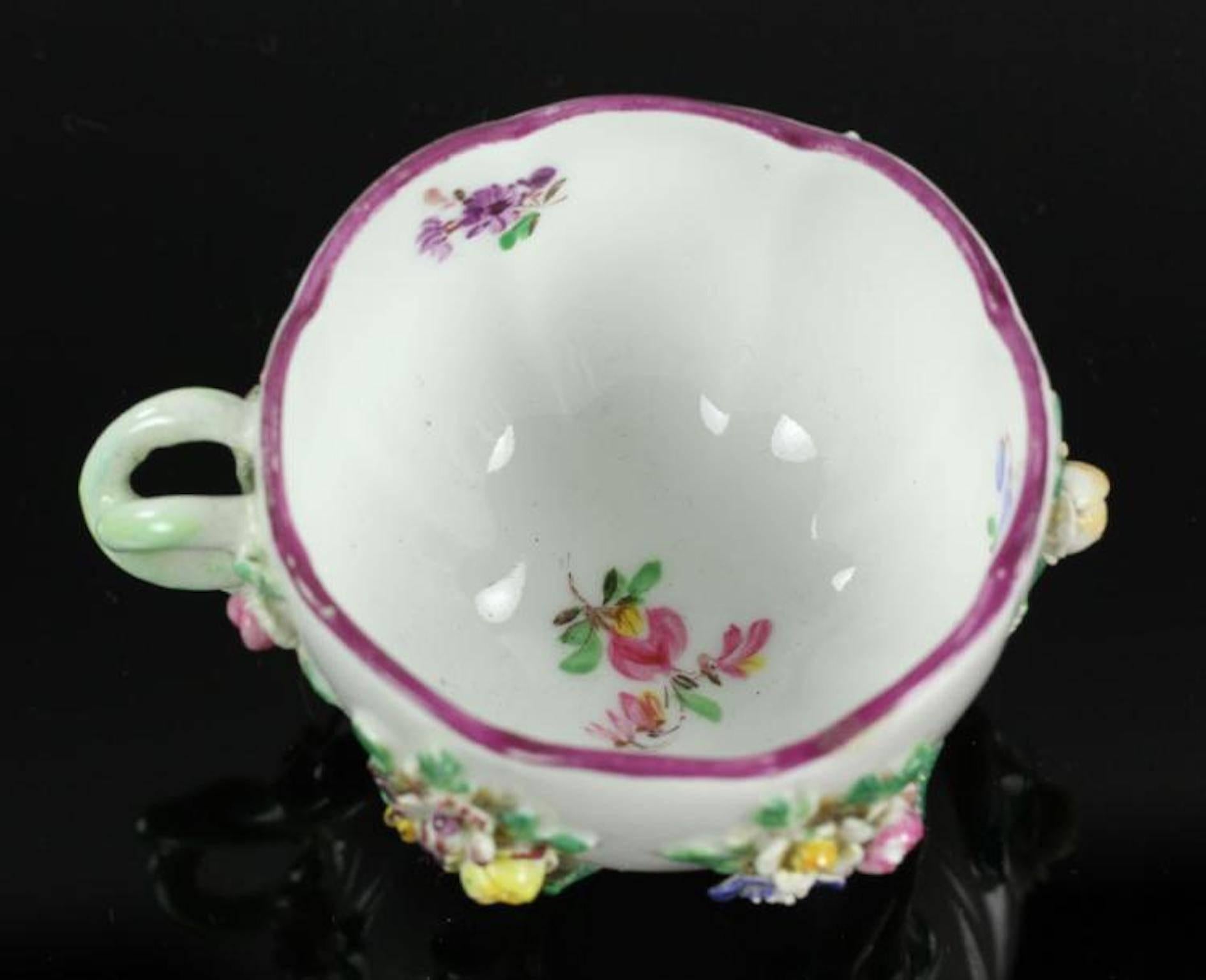 Porcelain 19th Century Meissen Cup and Saucer For Sale