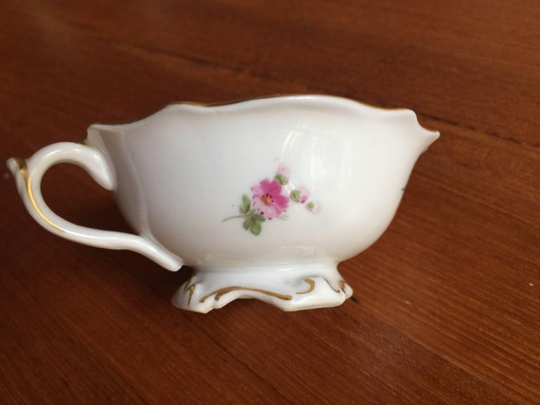 Late 19th Century Meissen Cake Plate Cup and Saucer For Sale 4