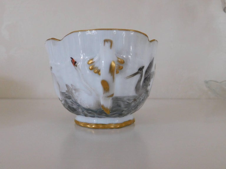 Meissen Porcelain Swan Service Cup and Saucer Porzellan Schwanenservice Tasse  In Excellent Condition For Sale In Washington Crossing, PA