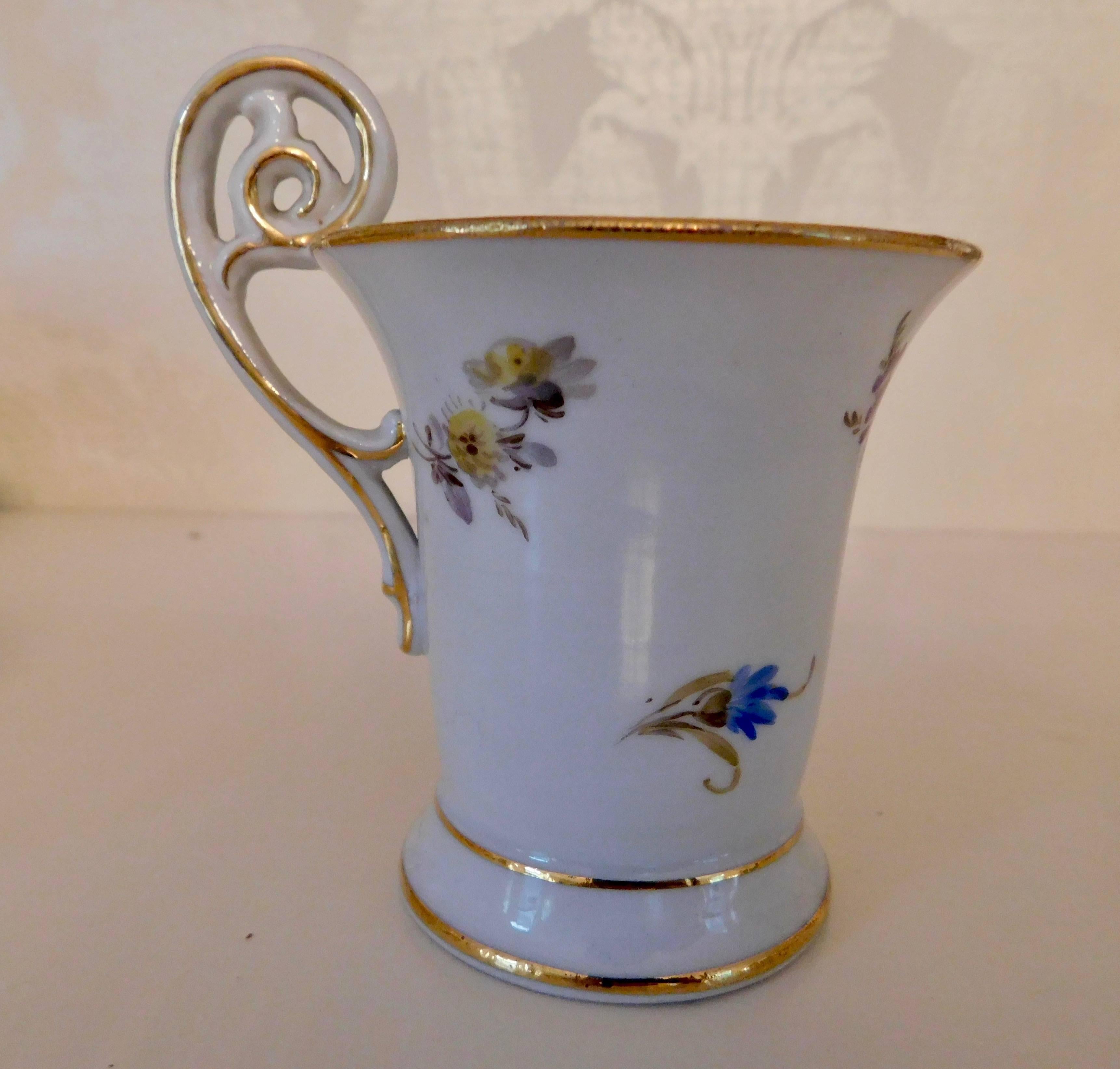 20th Century Meissen Porcelain Demitasse Cup & Saucer In Good Condition In Washington Crossing, PA