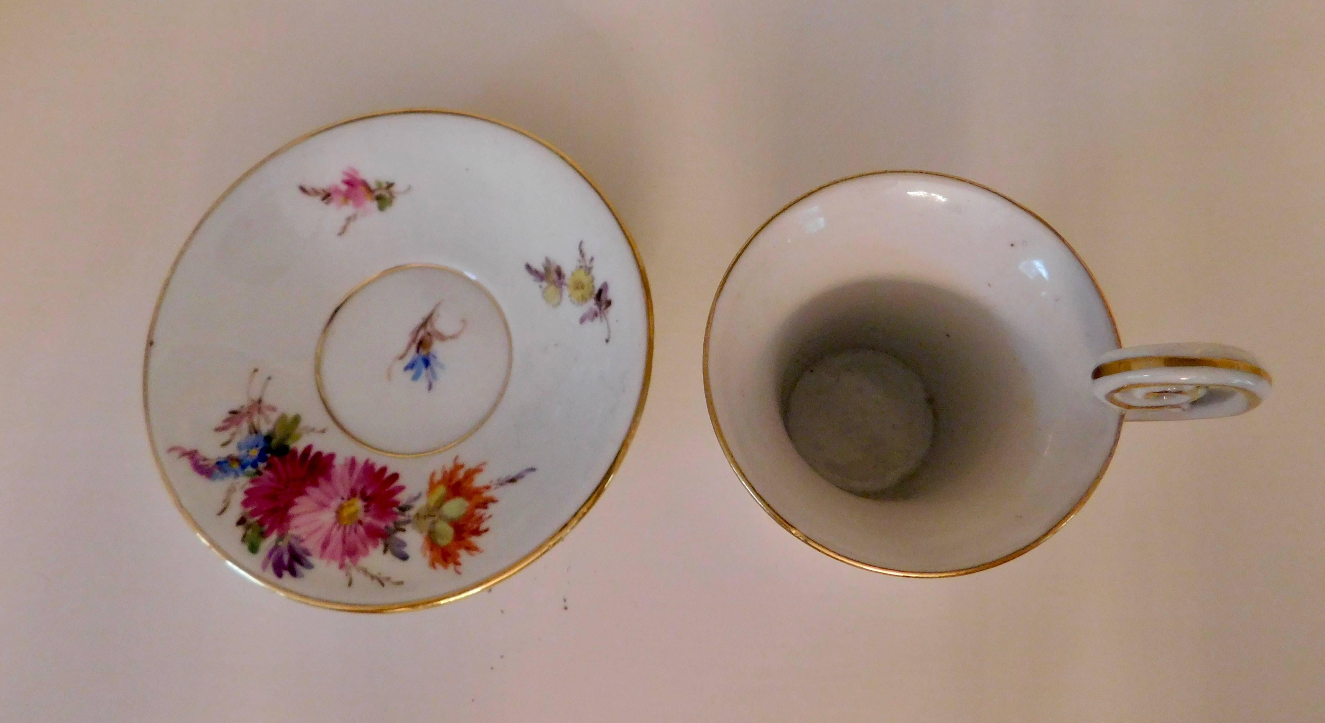 20th Century Meissen Porcelain Demitasse Cup & Saucer 2