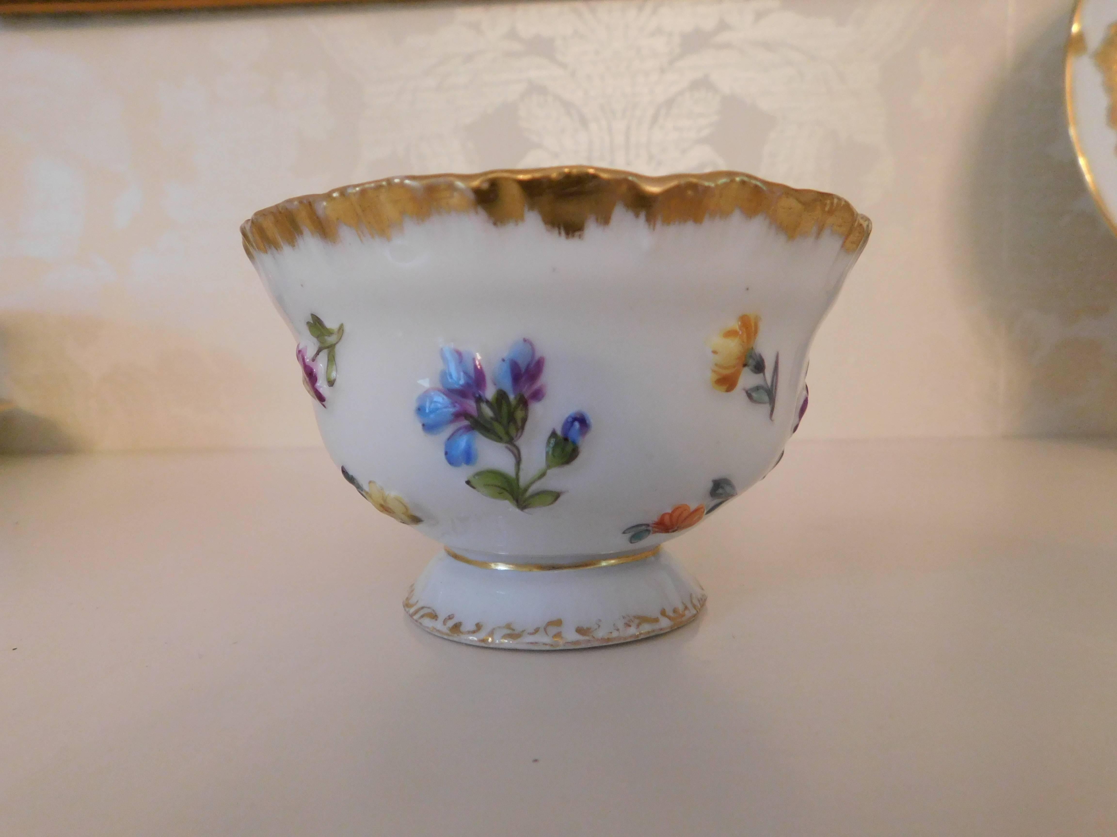 19th Century Meissen Porcelain Cup and Saucer For Sale 1