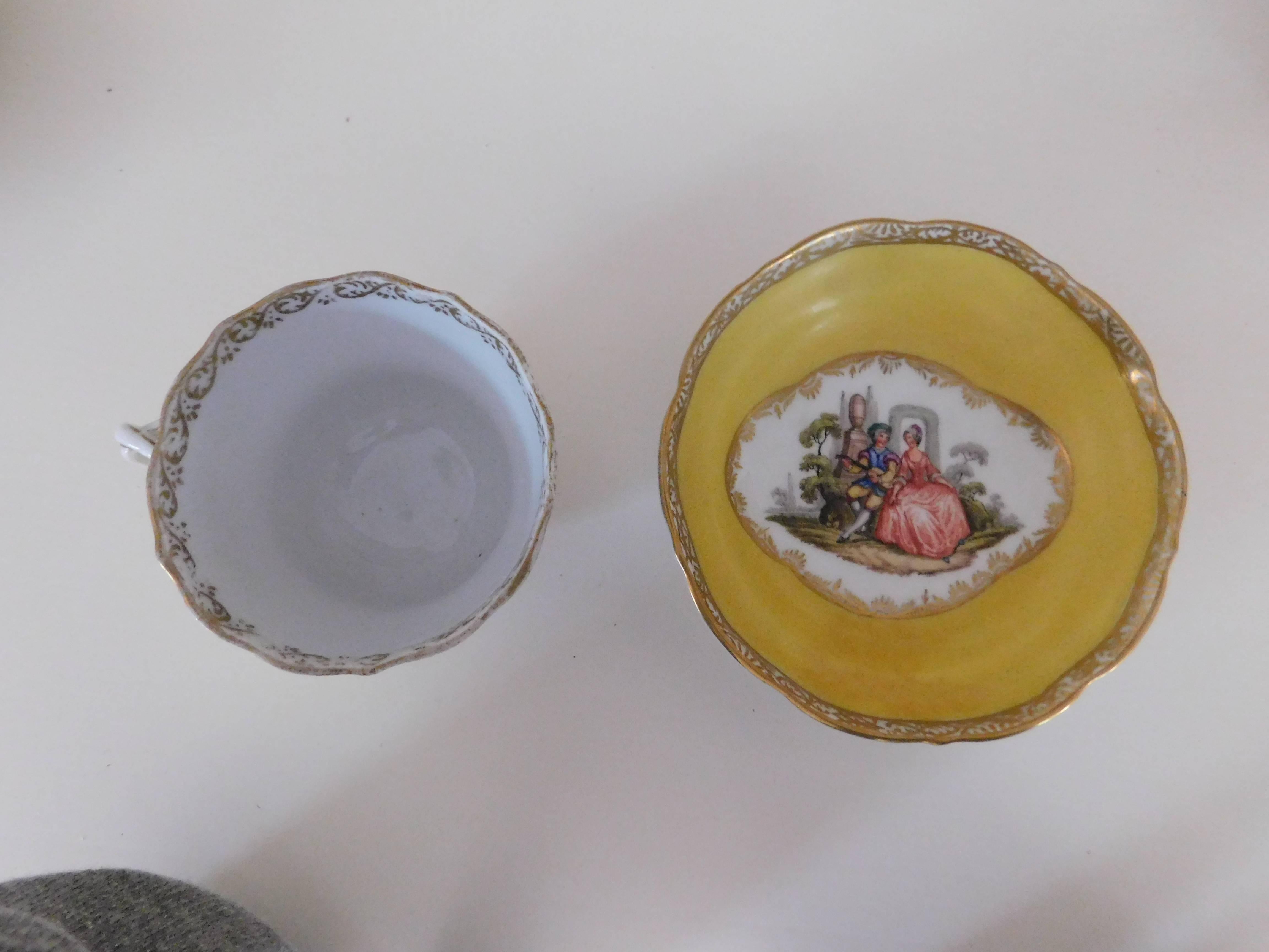 19th Century, Meissen Porcelain Cup and Saucer For Sale 1