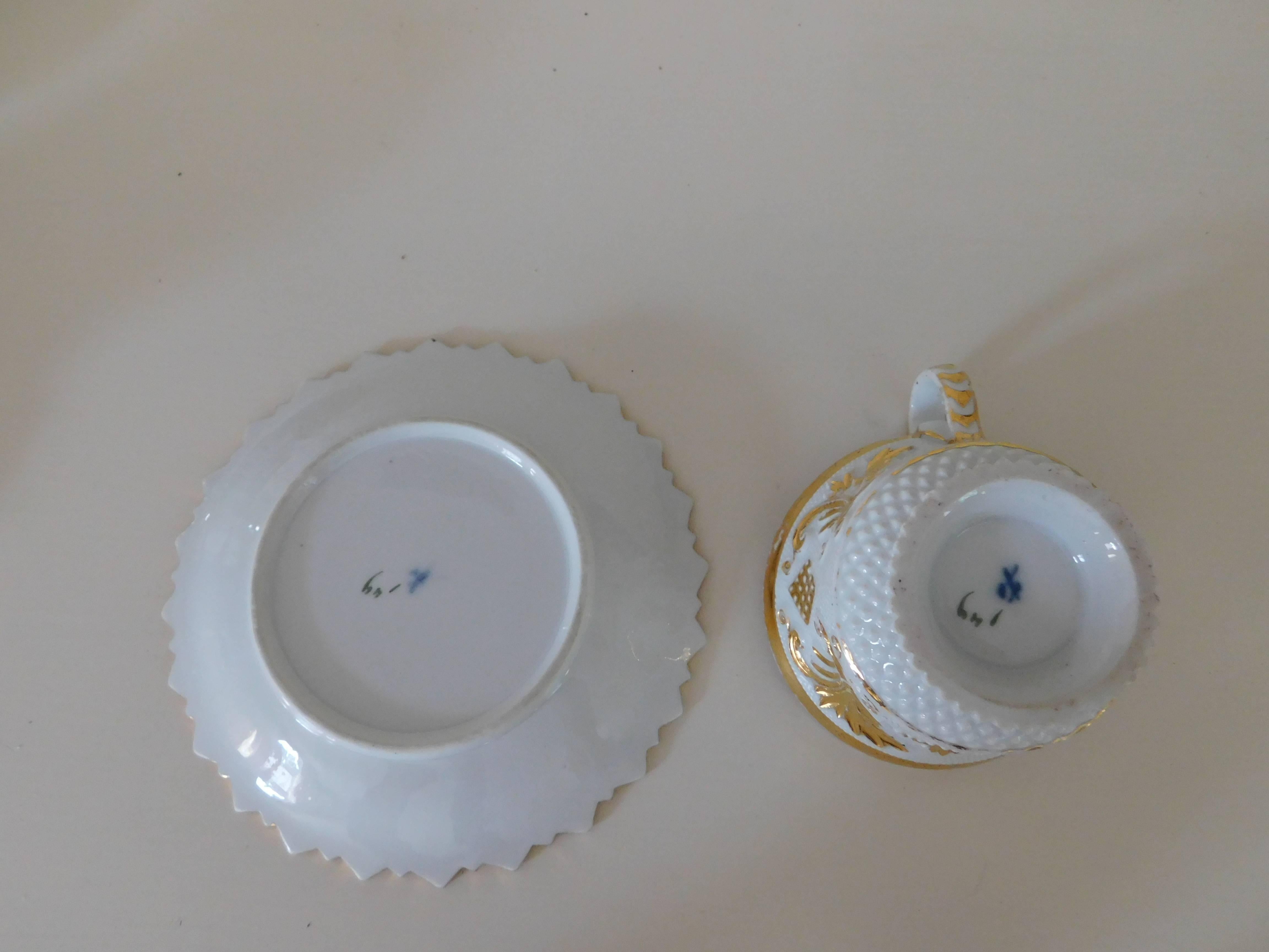 Early 19th Century Meissen Porcelain Cup and Saucer 3
