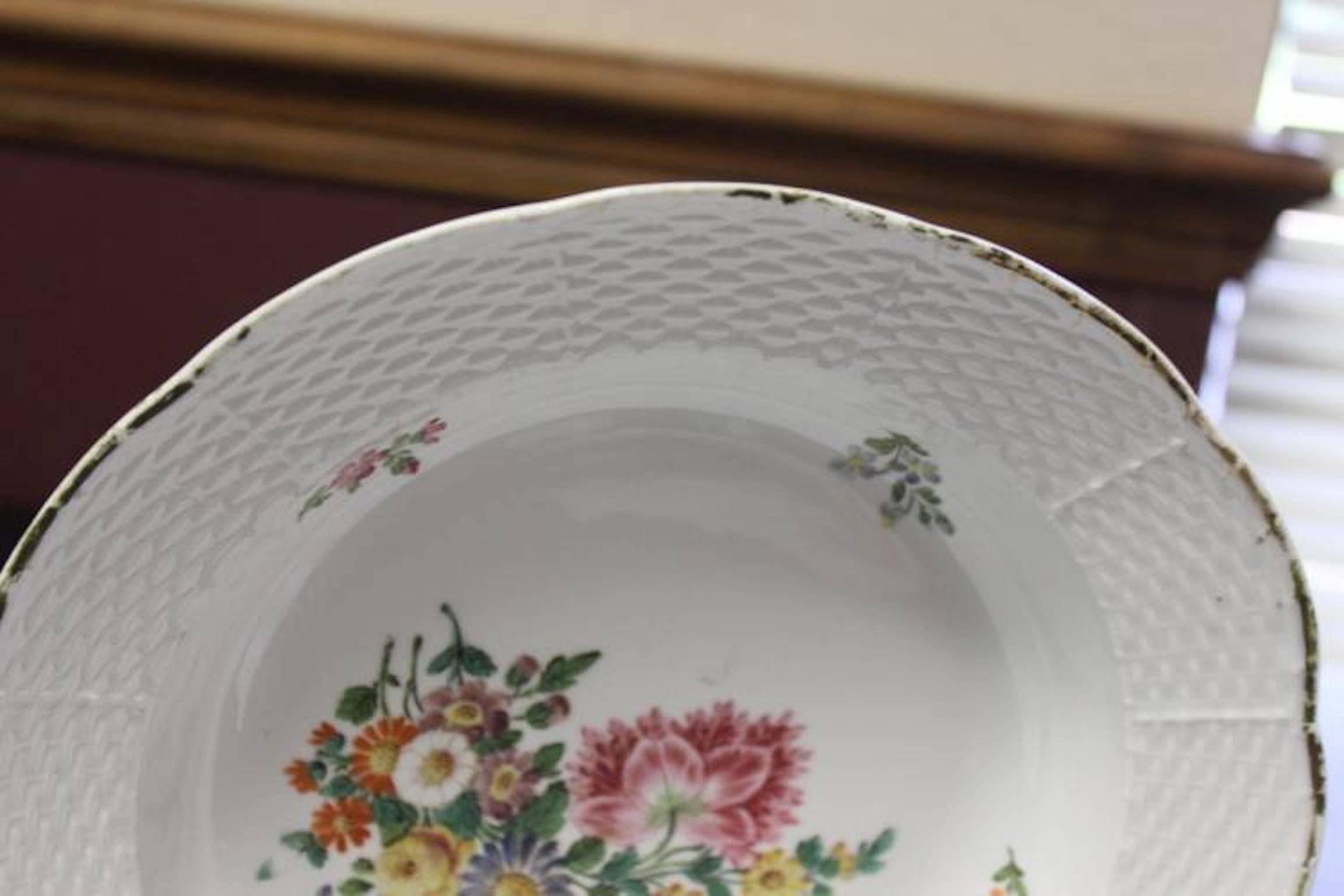 19th century Meissen porcelain soup bowl.