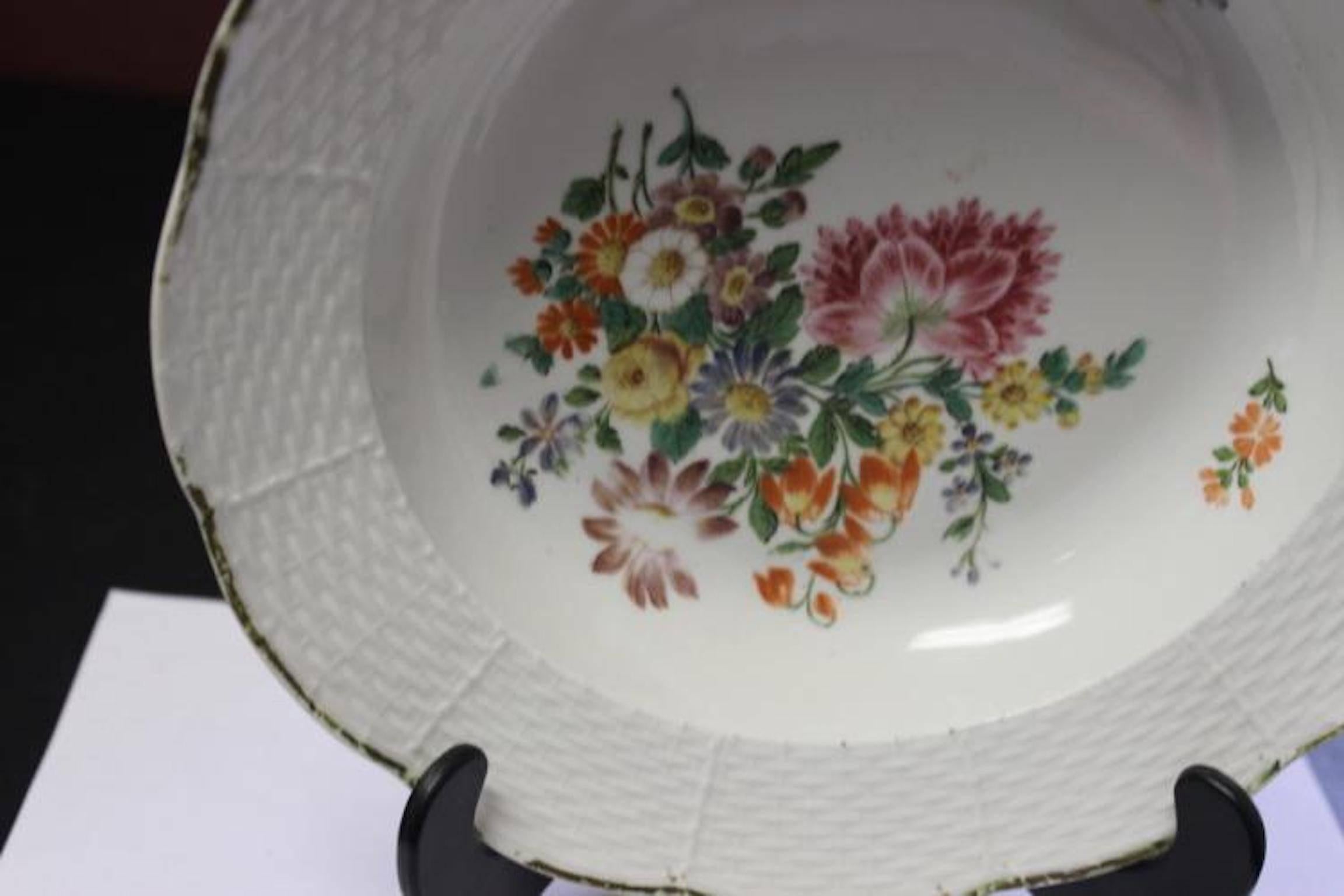 German 19th Century Meissen Porcelain Soup Bowl For Sale