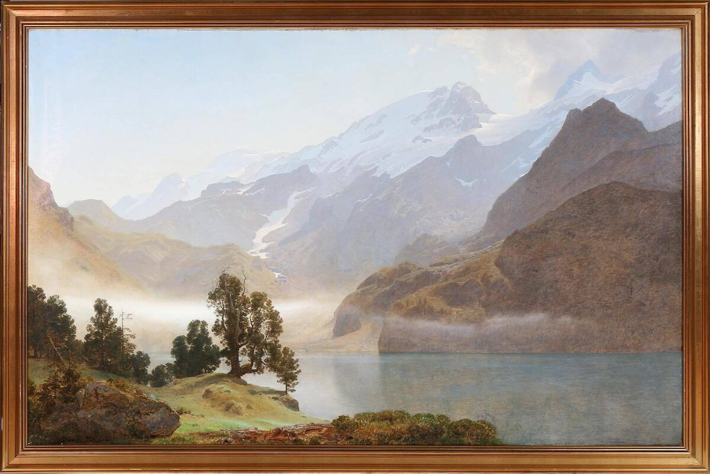 Janus la Cour, “From Engstlen Alp. Berner Oberland”. Signed and dated J. la Cour 1870. Oil on canvas