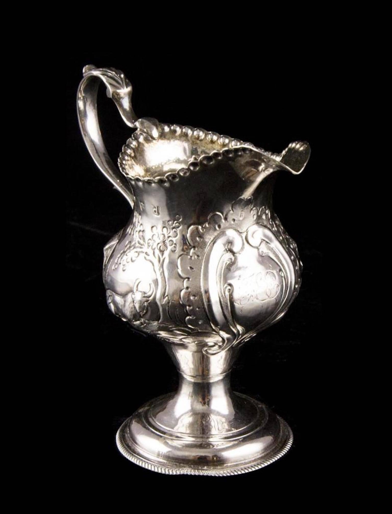 Hester Bateman George III sterling cream jug, 2.51 troy oz, London 1779, 78 grams
Excellent piece.
 