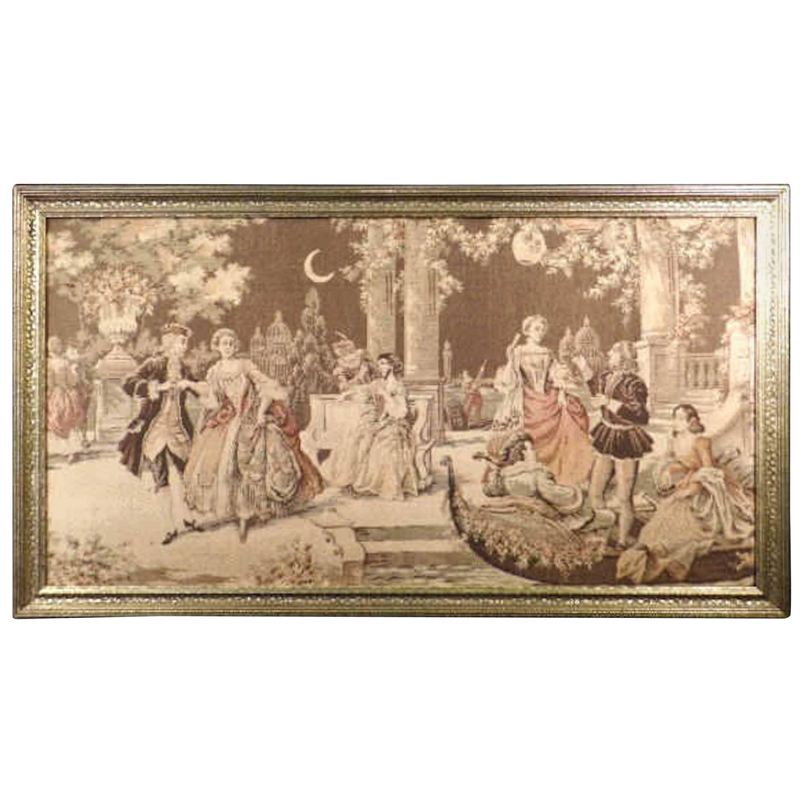 19th Century Antique French Victorian Tapestry For Sale