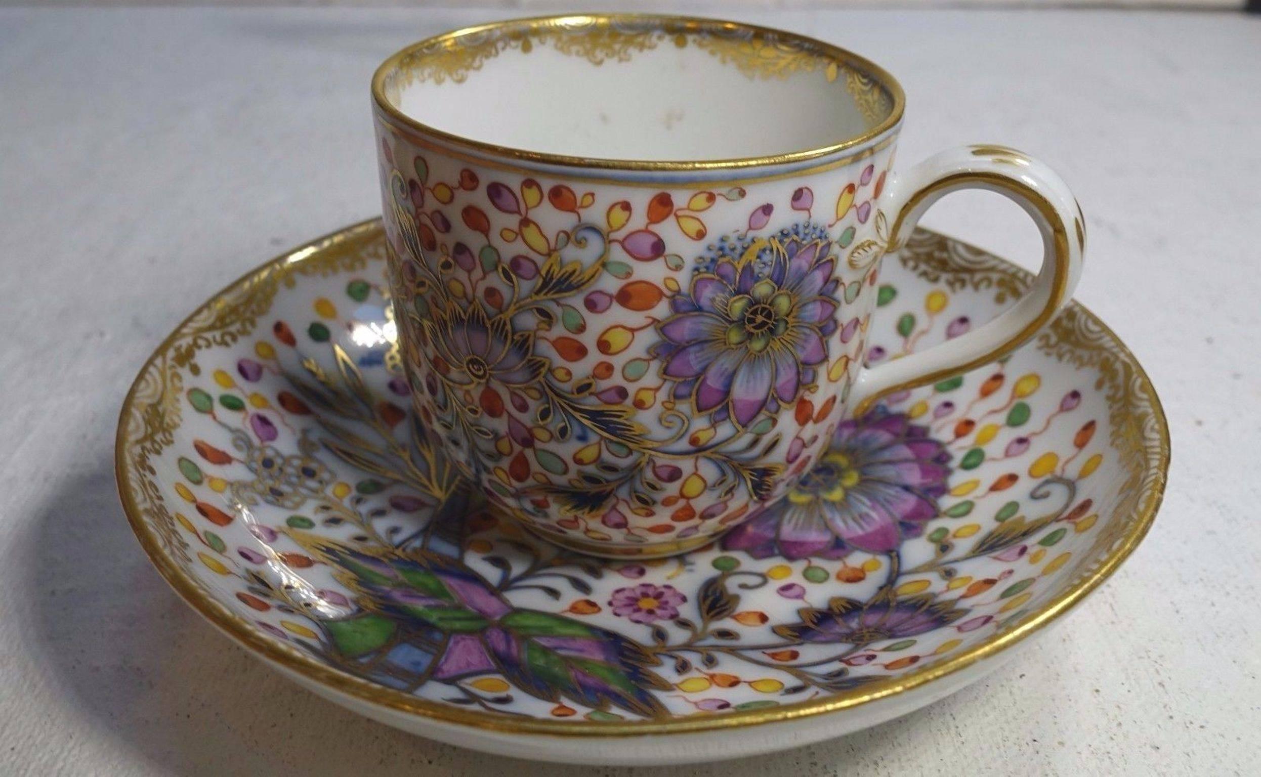 19th Century Meissen Porcelain Cup and Saucer 1