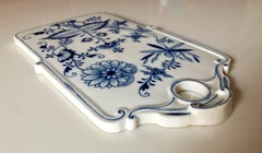Late 19th Century Meissen Porcelain Blue Onion Cutting Board