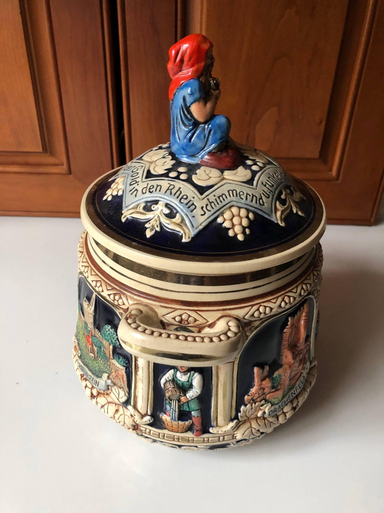 Marzi and Remy German Tobacco Jar Humidor with Lid For Sale at 1stDibs
