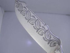 Early Coin Silver R&W Wilson Serving Knife King / Kings