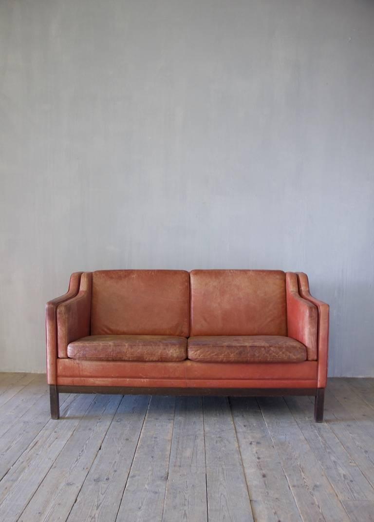 Midcentury Leather Sofa 1