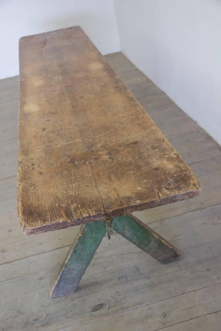 X-Frame Primitive Vendange Table, Germany circa 1900 For Sale 4