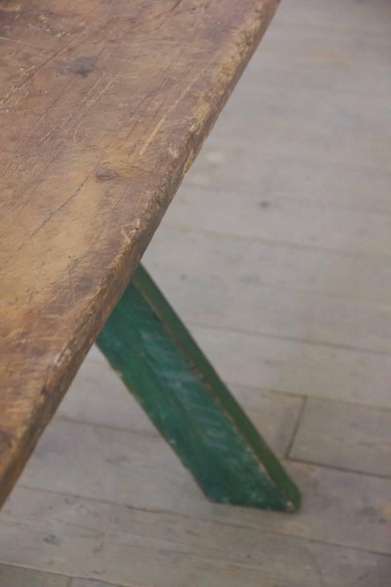 X-Frame Primitive Vendange Table, Germany circa 1900 For Sale 5