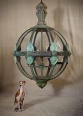 Enormous (2.5m high) Very Rare Classical Style Copper Globe Lantern