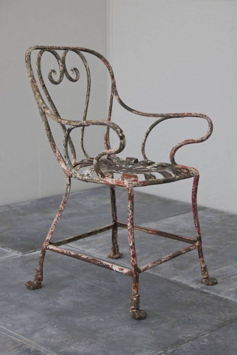 French 19th Century Wrought Iron 'Arras' Armchair