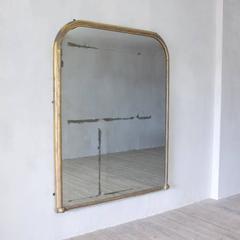 19th Century Very Large Giltwood Overmantle Mirror