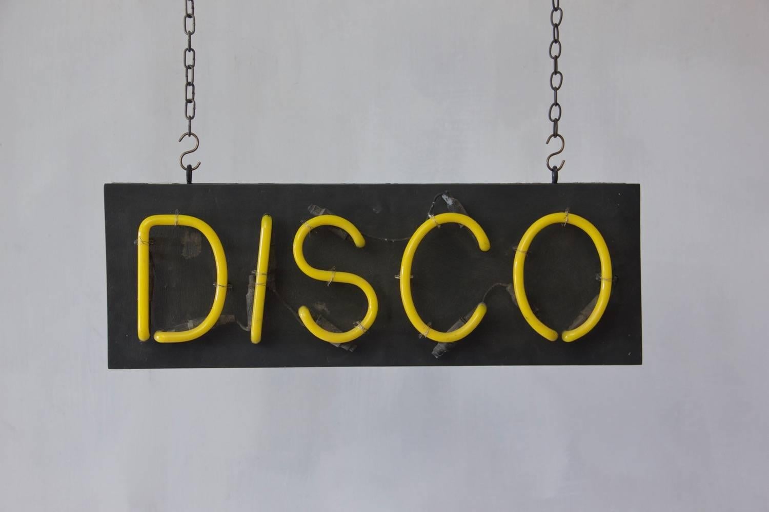 1980s Neon Disco Sign In Good Condition In Stamford, GB