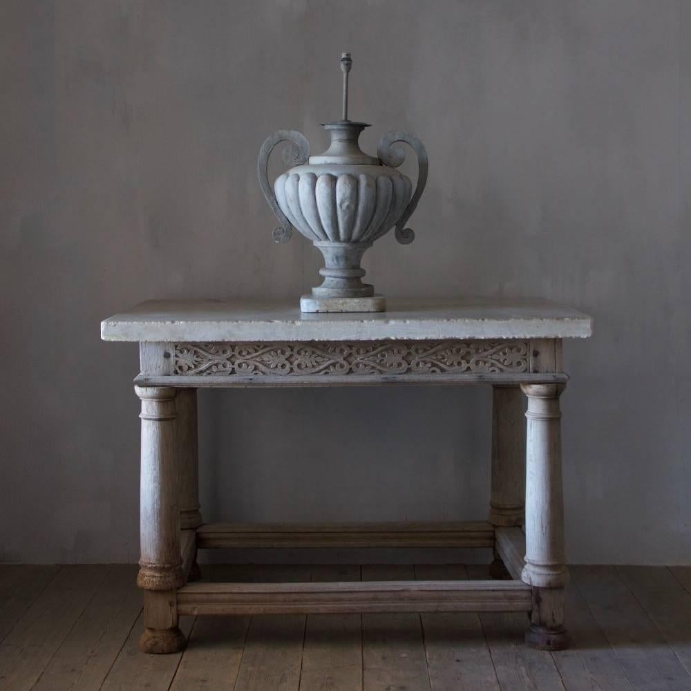 French 19th Century Zinc Table Lamp