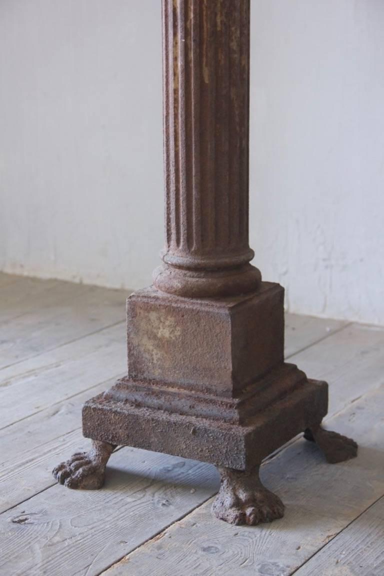 English Pair of 19th Century Architectural Column Lamps