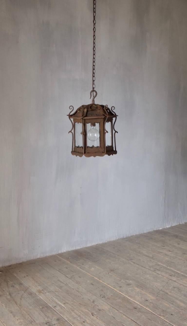 English Original Art Nouveau Lantern