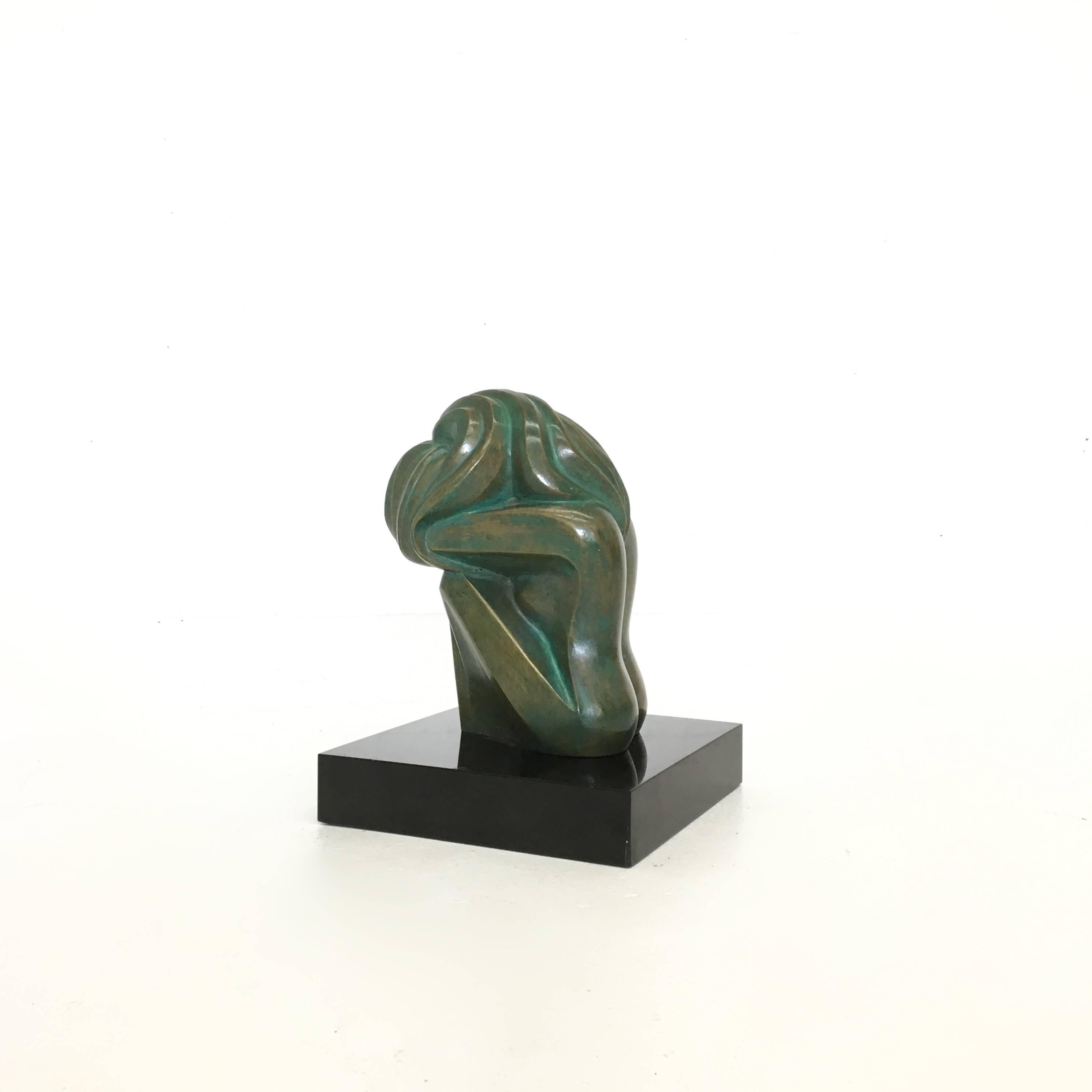 Mid-Century Bronze Nude Sculpture by Jose Ledesma Zavala In Excellent Condition For Sale In New Hyde Park, NY