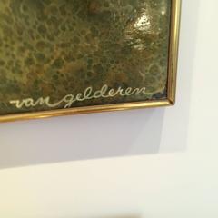 Mid-Century Geometric Oil Painting by Van Gelderen