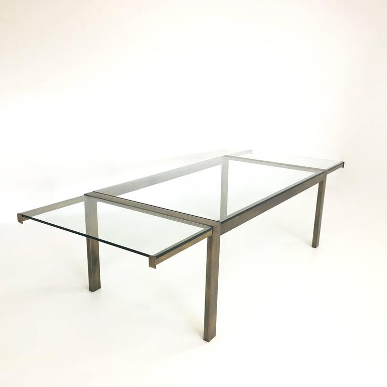 Mid Century Bronze And Glass John Widdicomb Dining Table Six Hollywood Regency Mid Century Bronze And Glass John Widdicomb Dining Table Six Chairs For